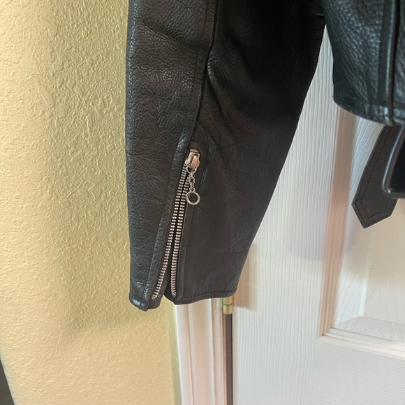Vintage Vanguard Black Leather Motorcycle Jacket-Medium - Picture 7 of 15